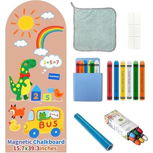 Magnetic Arch Wall Decal for Kids Magnet Chalkboard Stickers for Wall Self Adhesive Magnetic Wallpaper Peel and Stick Magnet Contact Paper Wall Sticker for Toddler Playroom Classroom Nursery