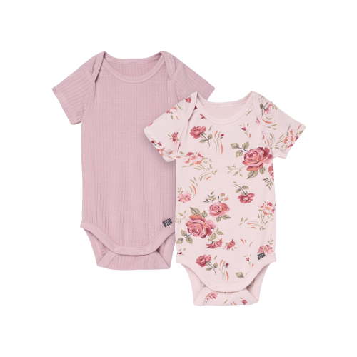 Modern Moments by Gerber Baby Neutral Super Soft Viscose Short Sleeve Bodysuits, 2-Pack, Sizes Newborn 12 Months