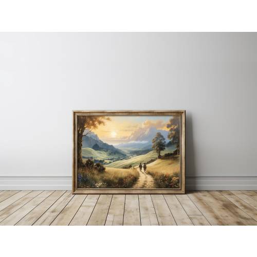 Old Friends Leaving Home Fine Art Print, Power Ring Fantasy Poster.