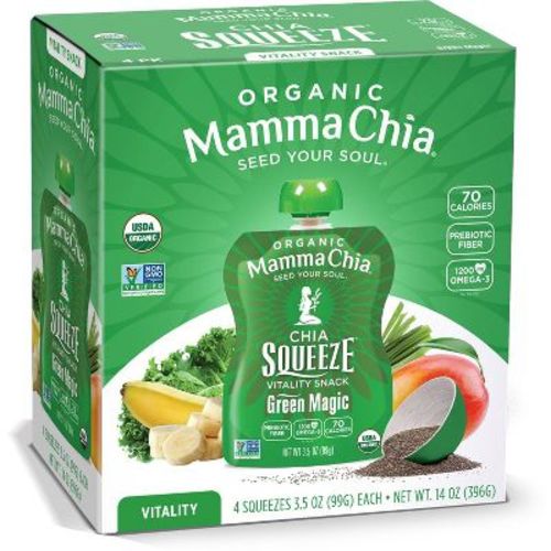 Mamma Chia Fruit Green Magic Pouches - 14oz/4ct