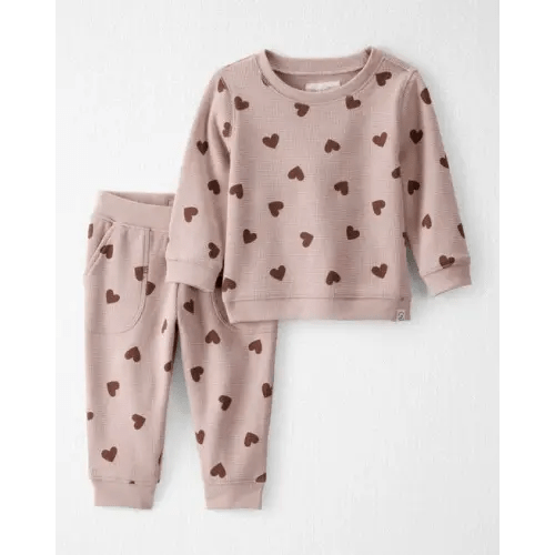 Baby Girl Waffle Knit Top & Pant Set Made with Organic Cotton - Little Planet | Carter's