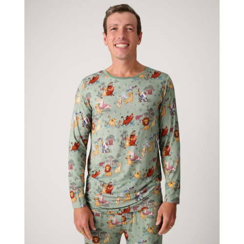 Disney Simba's Safari Men's Long Sleeve Pajama Top | Little Sleepies