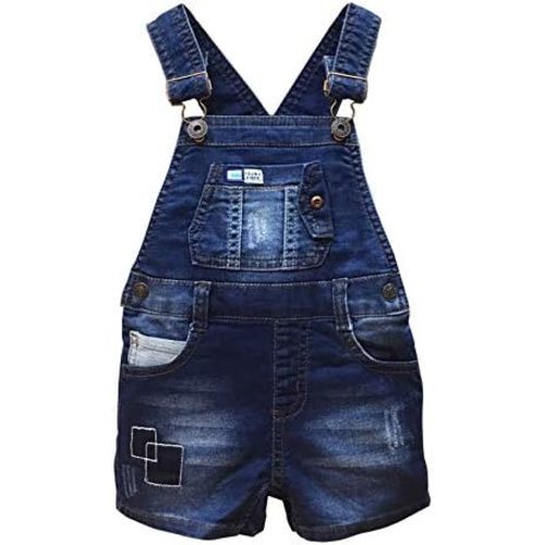 KIDSCOOL SPACE Baby & Little Girls/Boys Summer Shorts,Adjustable Jean Shortall Overalls