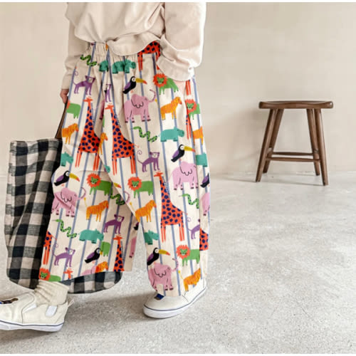 Baby & Kids Animal Stripe Pattern Pants