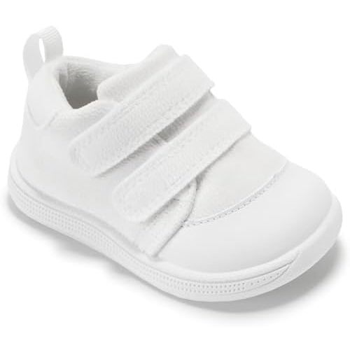 STQ Baby Shoes First Walking Boys & Girls Toddler Wide Toe Box Barefoot Non-Slip Sole Indoor Soft Mesh Breathable Lightweight Newborn Chubby Infant Babies 6-24 Months