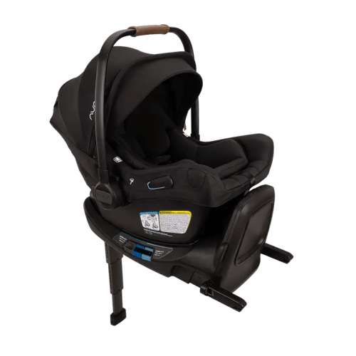 Nuna PIPA Aire RX Infant Car Seat and RELX Base - Caviar/Cognac