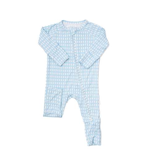 Nellie Howard Ossi X The Uptown Baby Watercolor Basket Weave Romper