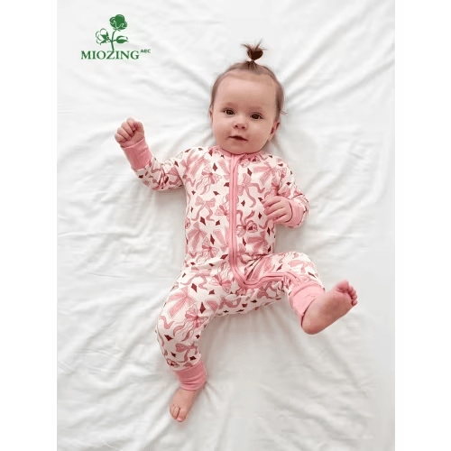 ultra soft bamboo fiber long sleeve romper bowknot - Temu