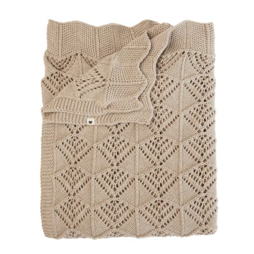 Knitted Blanket Wavy - Vanilla