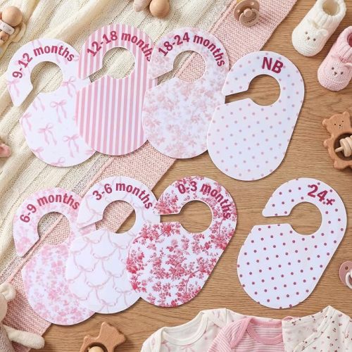 8 Pcs Pink Bow Baby Closet Dividers Baby Girl Clothes Dividers