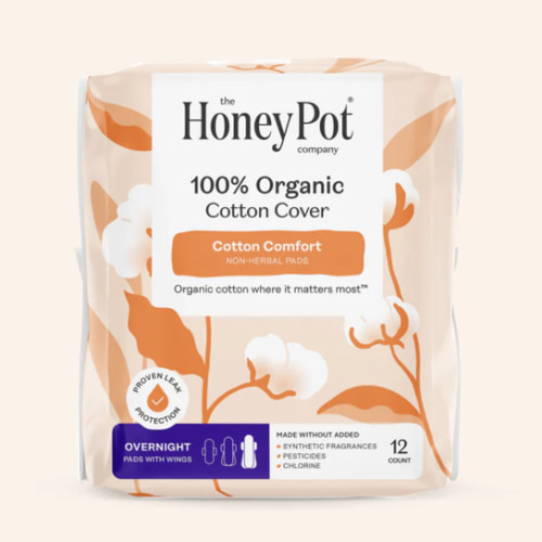Organic Cotton Comfort Cover Overnight Pads