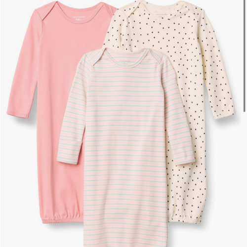 Amazon Essentials Unisex-Baby Long Sleeve Sleeper Cotton Gown