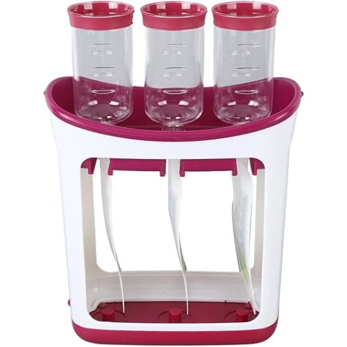 Food Squeeze Station - Safe Baby Food Maker with 10 Storage Bags, EasytoUse Squeeze Pouch Filling Station for Infants & Toddlers, Ideal for Homemade Fruit Purees