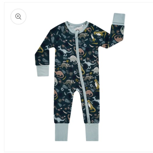 Dinosaur Bamboo Baby Pajama - Convertible Zippy Pajamas – Emerson and Friends