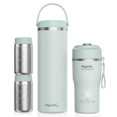 Papablic Upgraded Portable Milk Warmer & CapsuleChill Breastmilk Cooler | On-the-Go Set, Perfect for Work & Travel Breastfeeding Essentials