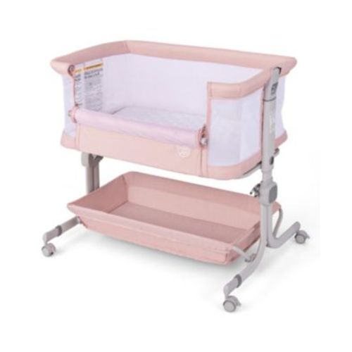 Baby Bassinet Bedside Sleeper with 6-Level Adjustable Height