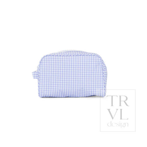 Dopp Bag - Stowaway Toiletry Bag - Gingham Lilac