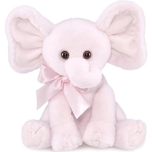 Bearington Baby Pinky The Elephant Plush, 12 Inch Elephant Stuffed Animal