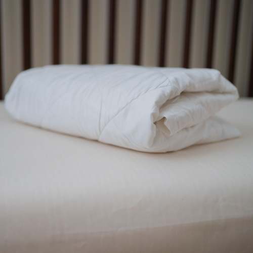 Waterproof Quilted Organic Cotton Toddler Mattress Pad (For Crib Size Mattresses)