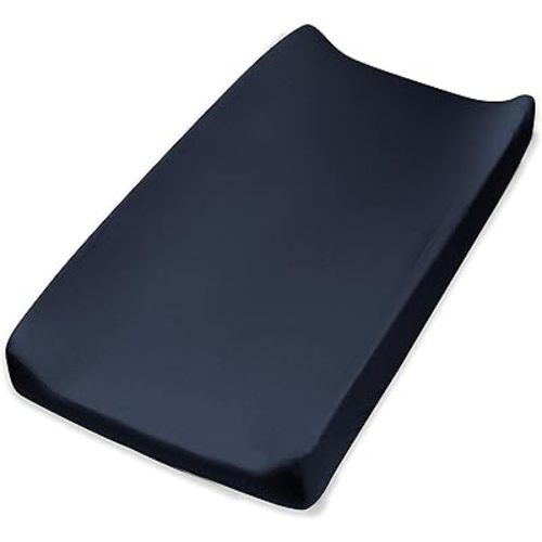 HonestBaby Boys Organic Cotton Changing Pad Cover, Dark Navy, One Size