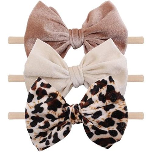 YanJie Hairband, 4pcs Handmade Halloween Baby Girl Headbands, Soft Nylon Stretchy Headband with Printed Pumpkin Spider for Newborn Toddler Infant Purple, Orange, Black