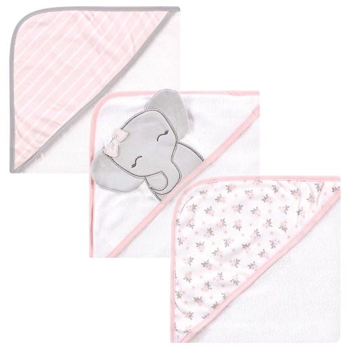 Hudson Baby Unisex Baby Cotton Rich Hooded Towels, Cute Elephant, One Size