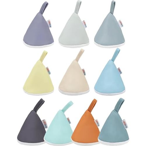 ALVABABY 10 Pcs Baby Boy Pee Covers, 2.76 * 2.76 In,Strong Water Absorption Pee Shield for Newborn Boy, 4-Layer Reusable Pee Cap, Diaper Changing Accessory for Baby Gift 10NGS02