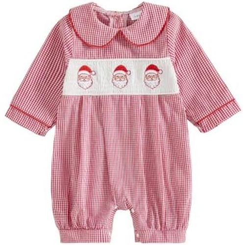 Baby Boy Girl Christmas Outfit Infant Baby Long Sleeve Jumpsuit