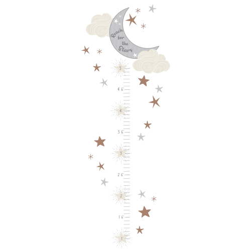 Lambs & Ivy Celestial Moon & Stars Toddler/Kids Growth Chart Wall Decal/Sticker