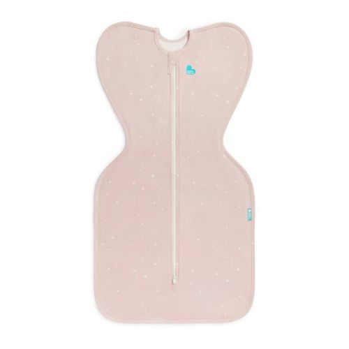 Love to Dream Baby Girl Swaddle Up Sleep Sack - Cotton 1.0 TOG Cap Sleeve Wrap - Pink Twinkle - S