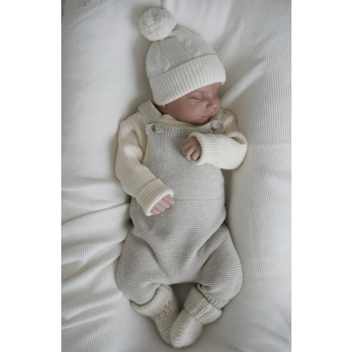 Luna + Luca Natural Knit Overalls