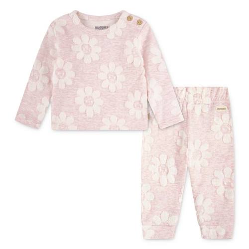 Newborn Baby Girls Huggies Babywear® Organic Floral Long Sleeve Top & Pants 2-Piece Set