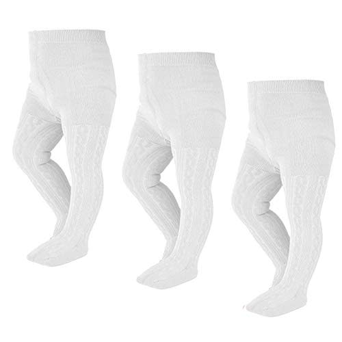 EPEIUS Baby Girl Tights Thick Cable Knit Leggings Stockings Cotton Pantyhose for Newborn Infant Toddler 3/4/5/6 Pack