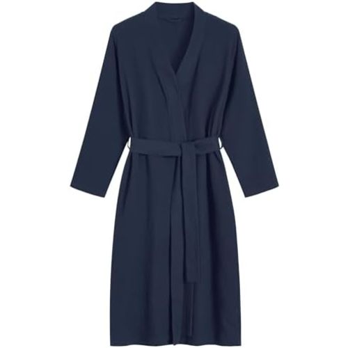 Latuza Women's Cotton Gauze Robe Lightweight Absorbent Bathrobe with Pockets