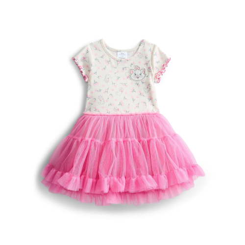 Disney Classics Marie Toddler Girls Graphic Tutu Dress with Short Sleeves, Sizes 12M-5T