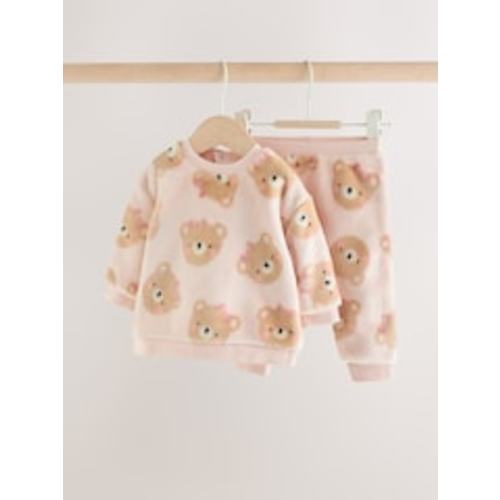 Buy Pink Bear Baby Fleece Sweater and Leggings Set 2 Piece (0mths-2yrs) from Next USA