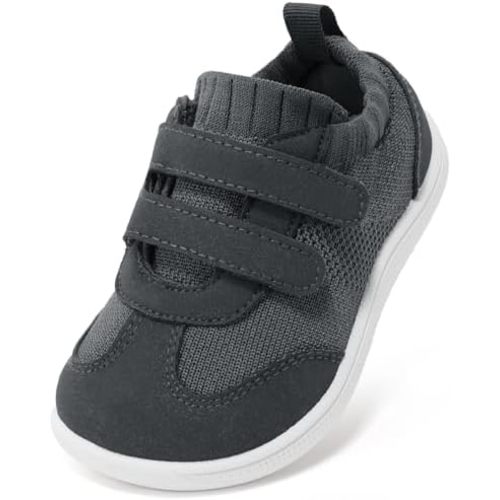 Toddler Wide Toe Box Barefoot Shoes Boys Girls Sneaker Tennis Sneakers Breathable Non-Slip First Walking Shoe School Activities