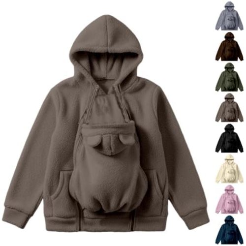 Hoodie With Baby Pouch, Dog Cat Hoodie With Pet Pouch Carrier Hoodies