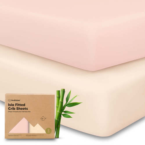 Isla Fitted Crib Sheets - Cameo / 52 x 28
