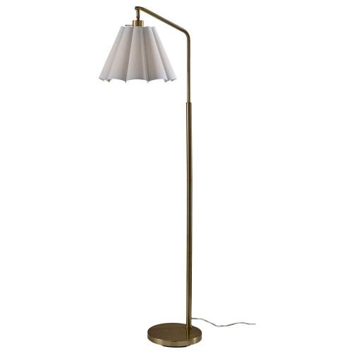 Adesso Lyra Floor Lamp in Antique Brass