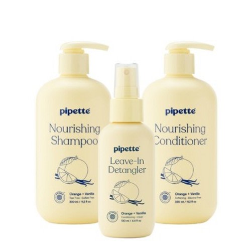 Pipette Leave-In Detangler 4.4 fl oz + Daily Nourishing Shampoo 11.2 fl oz + Daily Nourishing Conditioner 11.2 fl oz