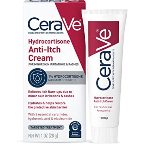 CeraVe 1% Hydrocortisone Anti-Itch Cream, Fragrance-Free Relief for Eczema-Prone & Dry Skin, 1 Ounce