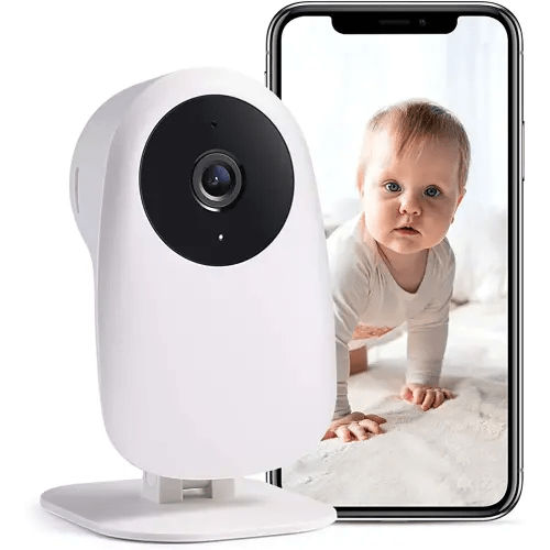 Nooie Baby Monitor with Camera and Audio, 1080P Night Vision, Motion and Sound Detection, 2.4G WiFi Home Security Camera, for Baby Nanny Elderly and Pet Monitoring, Works with Alexa