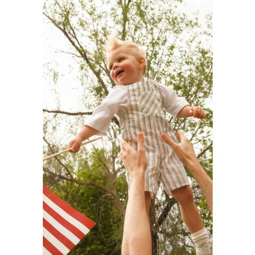 Baby Alex Overalls in Heritage Stripe