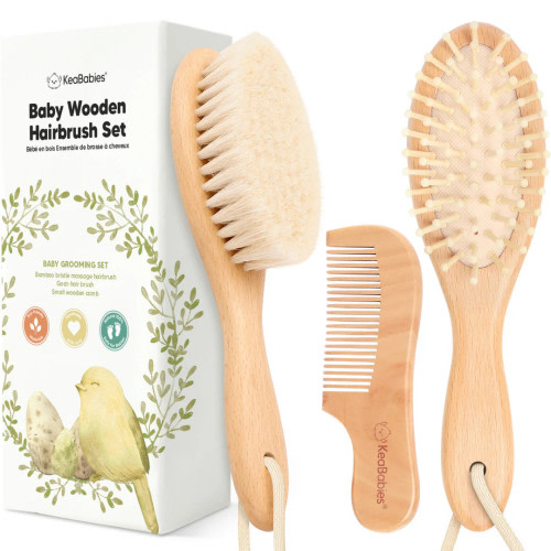 KeaBabies Baby Hair Brush and Comb Set | In His Hands