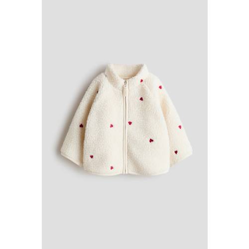 PRINTED TEDDY FLEECE JACKET