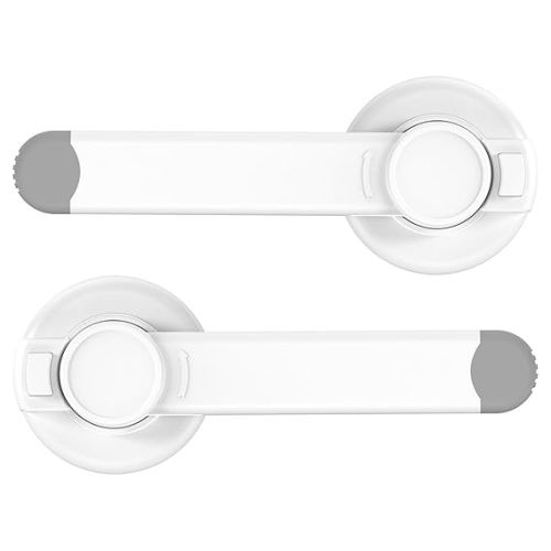 Baby Toilet Lock (2 Pack) for Baby Safety,Toilet Locks Baby Proof Easy Installation with 3M Adhesive,Toilet Child Safety Lock Fit for Most Standard Toilets