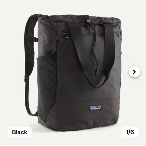 Patagonia Terravia Tote Bag Backpack 24L