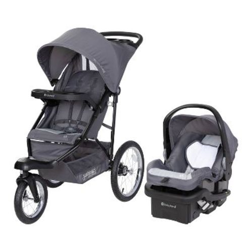 Baby Trend Journey Jogger Travel System - Stellar Gray: All-Terrain Tires, 5-Point Harness, Rubber Wheels, Reclining Seat