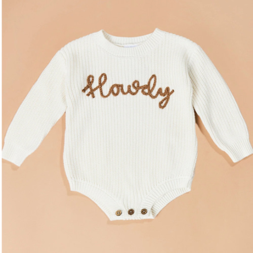 Howdy Sweater Bubble by Mudpie